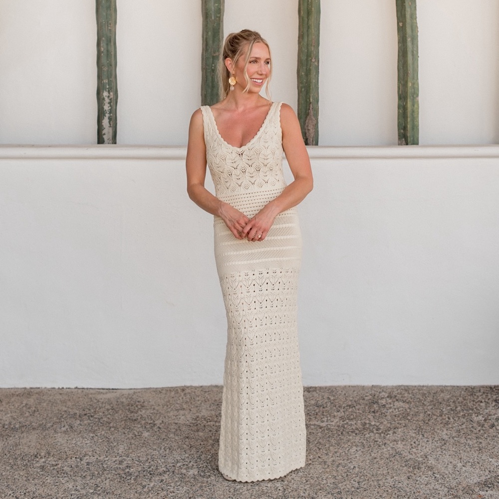 Sadie dress in ivory by Ronny Kobo